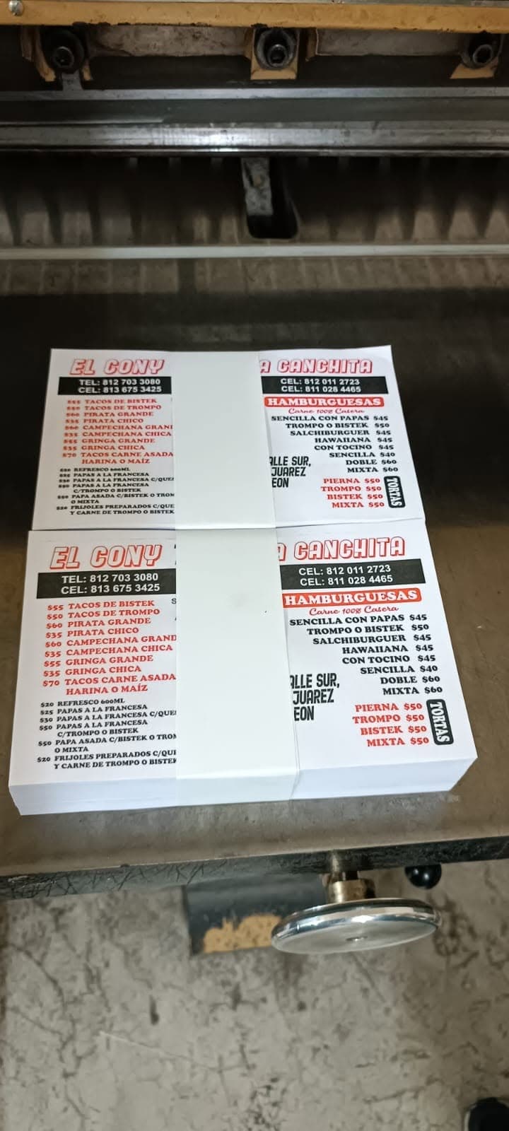Volantes en papel bond