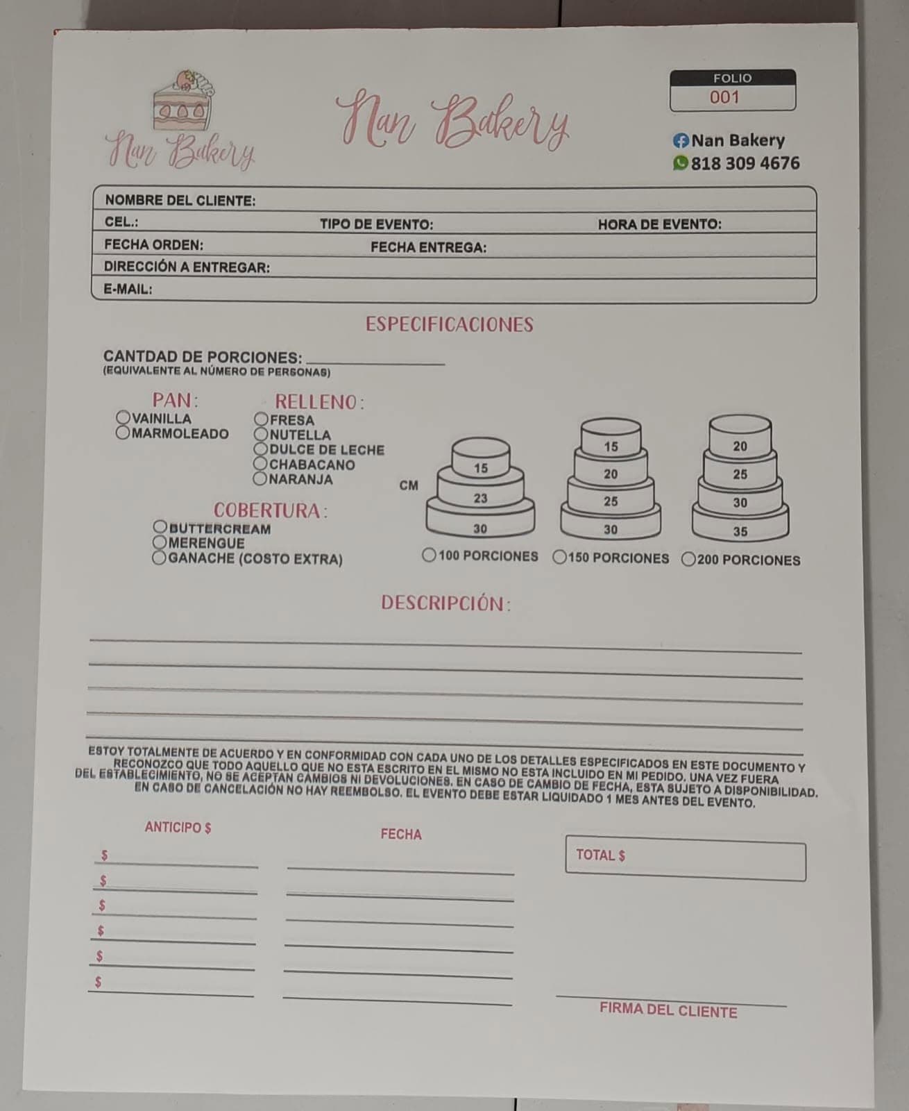 Nota carta personalizada
